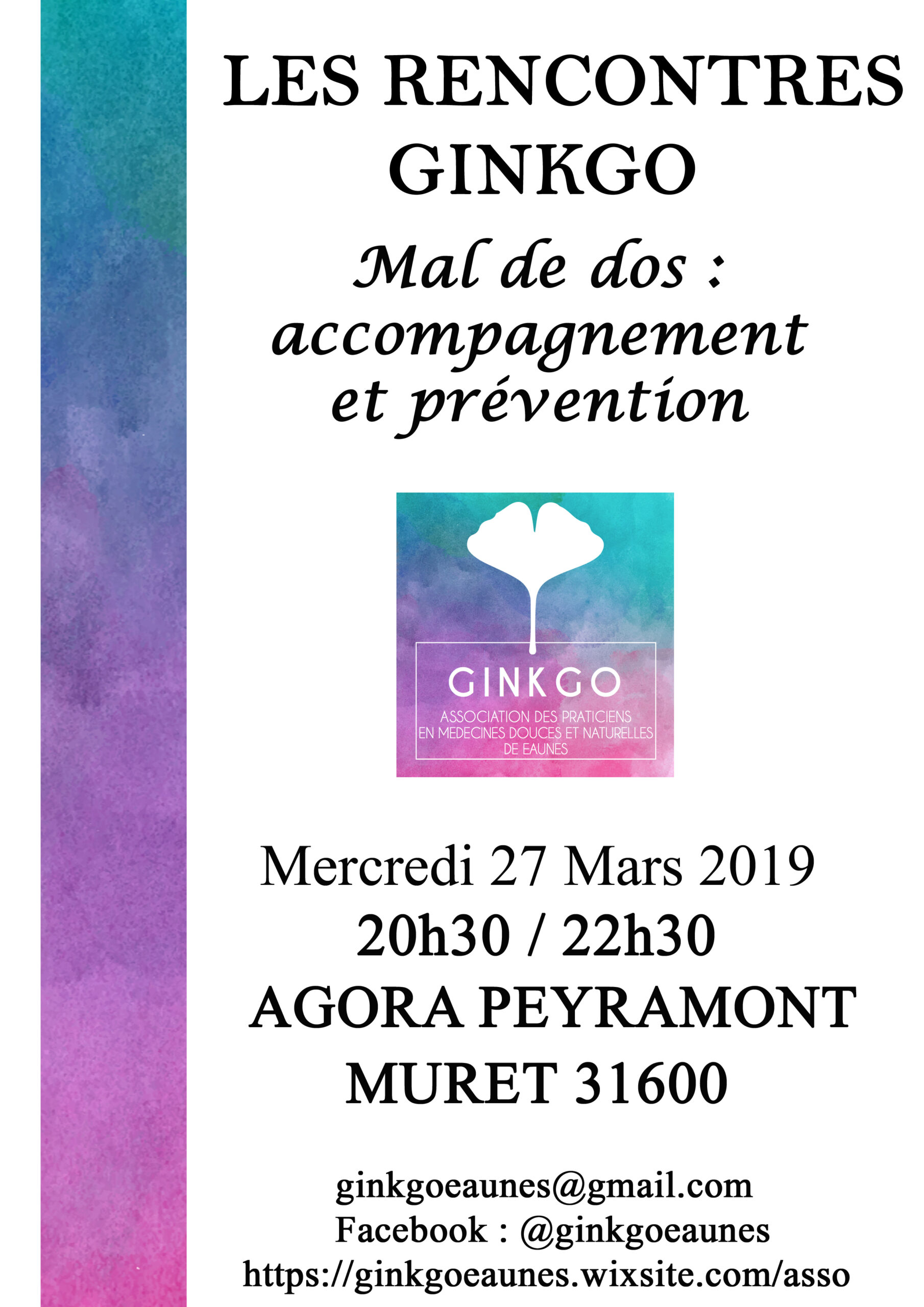 Nouvelle conférence « les rencontres GINKGO »